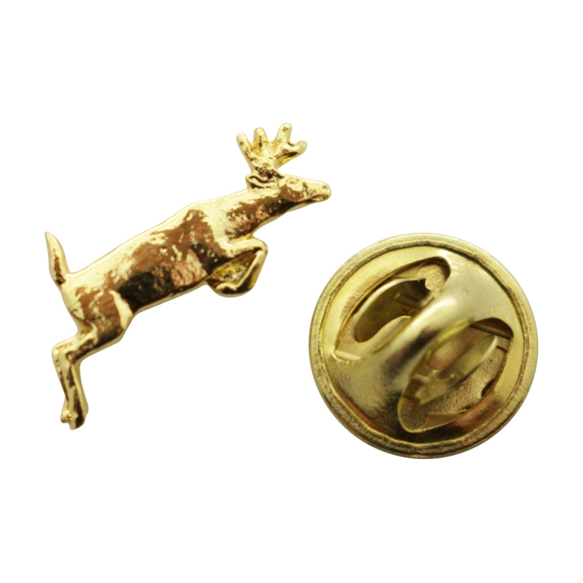 Leaping Deer Mini Pin ~ 24K Gold ~ Miniature Lapel Pin ~ 24K Gold Miniature Lapel Pin ~ Sarah's Treats & Treasures